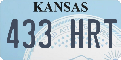 KS license plate 433HRT