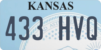 KS license plate 433HVQ