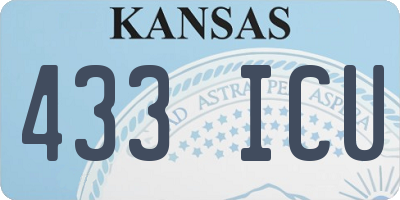 KS license plate 433ICU