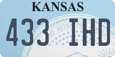 KS license plate 433IHD
