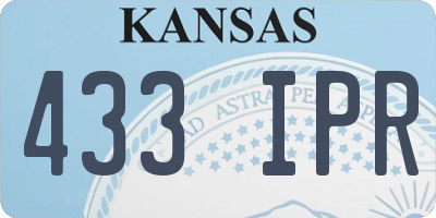 KS license plate 433IPR