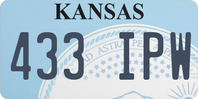 KS license plate 433IPW