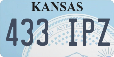KS license plate 433IPZ