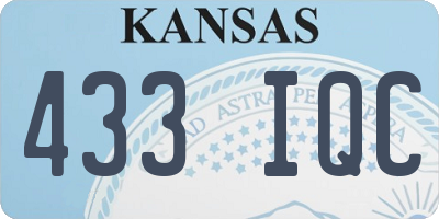 KS license plate 433IQC