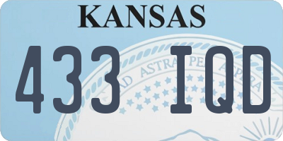KS license plate 433IQD