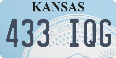 KS license plate 433IQG