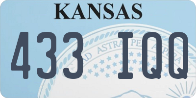 KS license plate 433IQQ