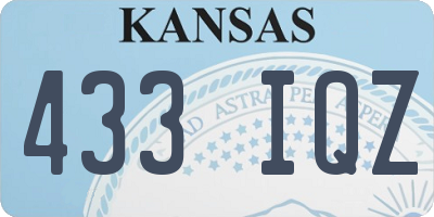 KS license plate 433IQZ