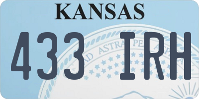 KS license plate 433IRH