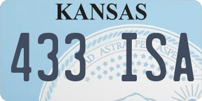 KS license plate 433ISA