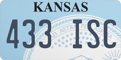 KS license plate 433ISC