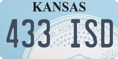 KS license plate 433ISD