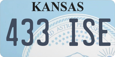 KS license plate 433ISE