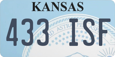 KS license plate 433ISF
