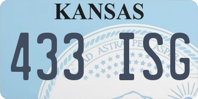 KS license plate 433ISG