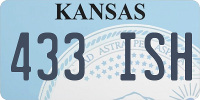 KS license plate 433ISH