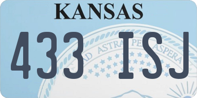KS license plate 433ISJ