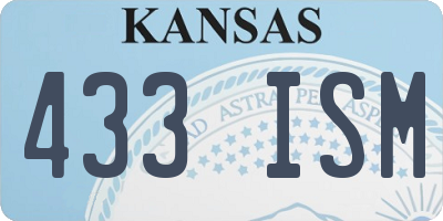 KS license plate 433ISM