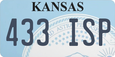 KS license plate 433ISP