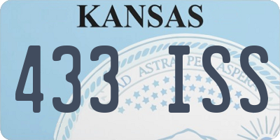 KS license plate 433ISS