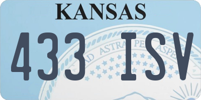 KS license plate 433ISV