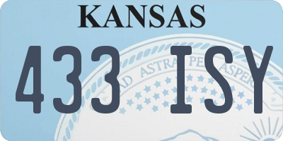 KS license plate 433ISY