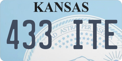 KS license plate 433ITE