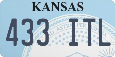 KS license plate 433ITL