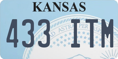 KS license plate 433ITM