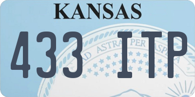 KS license plate 433ITP