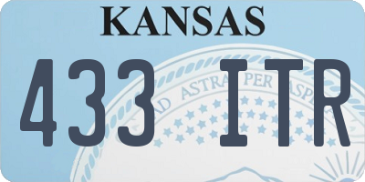 KS license plate 433ITR