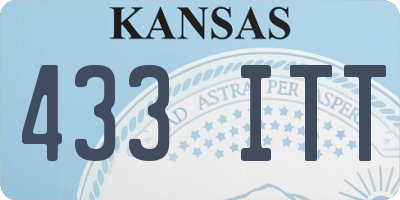 KS license plate 433ITT