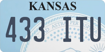 KS license plate 433ITU