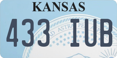 KS license plate 433IUB
