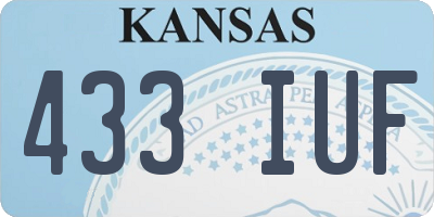 KS license plate 433IUF