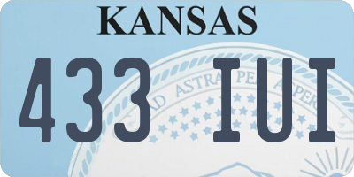 KS license plate 433IUI
