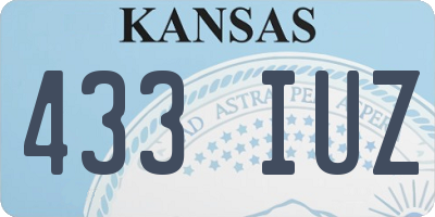 KS license plate 433IUZ