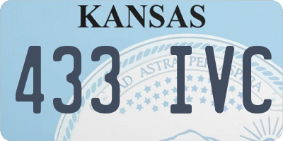 KS license plate 433IVC