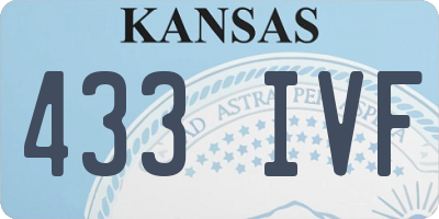 KS license plate 433IVF