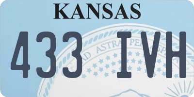 KS license plate 433IVH