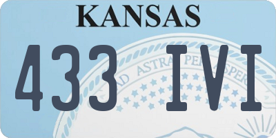 KS license plate 433IVI