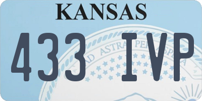 KS license plate 433IVP