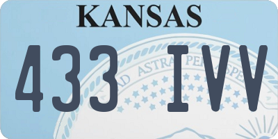 KS license plate 433IVV
