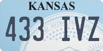 KS license plate 433IVZ