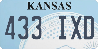 KS license plate 433IXD