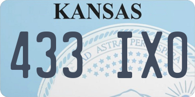 KS license plate 433IXO