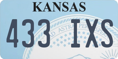 KS license plate 433IXS