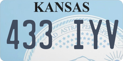 KS license plate 433IYV