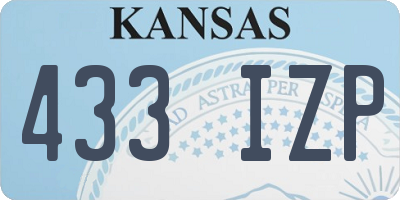 KS license plate 433IZP