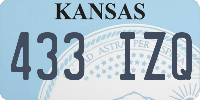 KS license plate 433IZQ